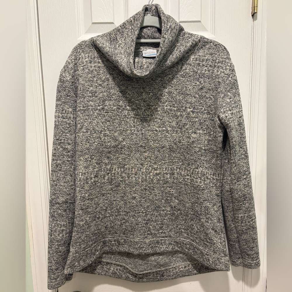 Columbia Gray Cowl Neck Sweater Knit Pullover
